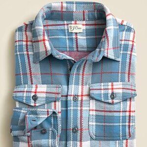 J. Crew Long Sleeve Flannel Seaboard Soft-Knit Shirt